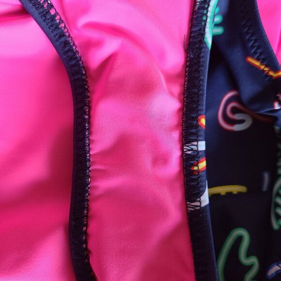 chubbies electric open back one piece swimsuit neon lights size medium - Picture 6 of 6